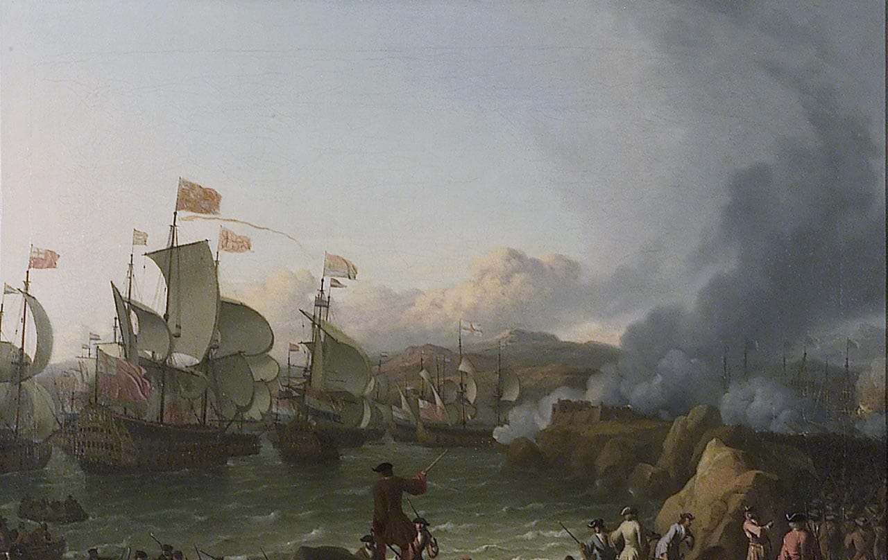 La batalla de la bahía de Vigo, 23 de octubre de 1702, de Ludolf Backhuysen