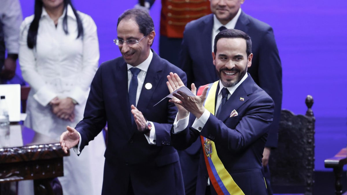 El nuevo presidente de Colombia, Abelardo de la Espriella, tras su acto de investidura.