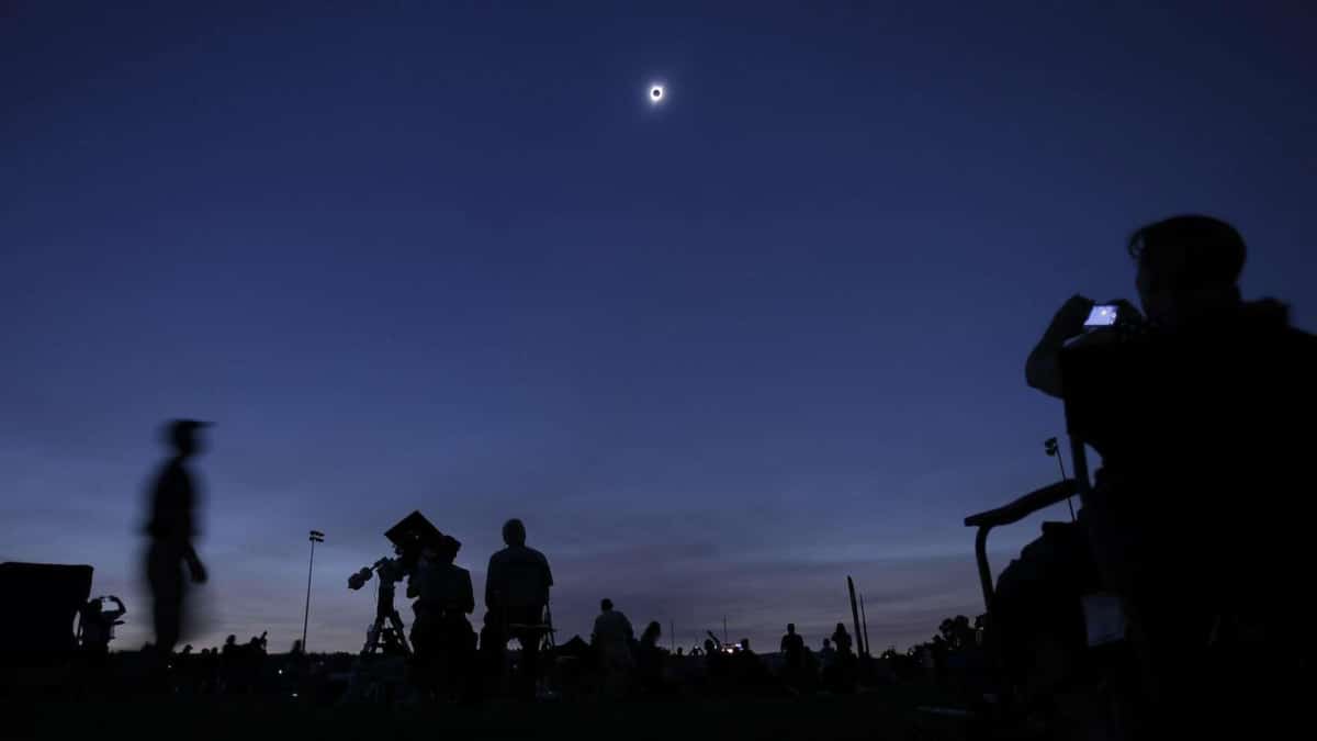 El eclipse total de Sol de 2017 visto en Salem (Oregón).