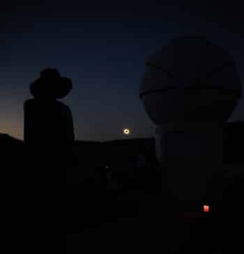 En el 'epicentro' del eclipse que ha oscurecido España