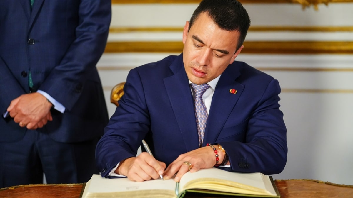 El presidente de Ecuador, Daniel Noboa