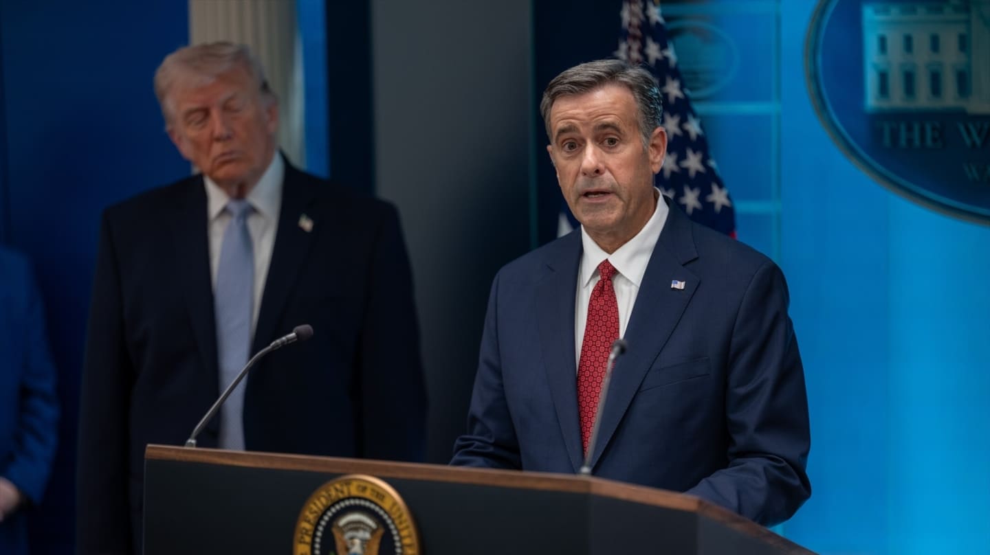 El director de la CIA, John Ratcliffe, en una comparecencia en la Casa Blanca