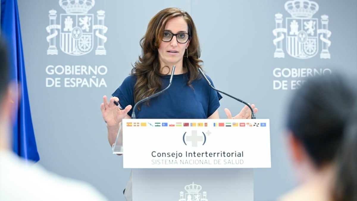 Mónica García en una de sus últimas ruedas de prensa