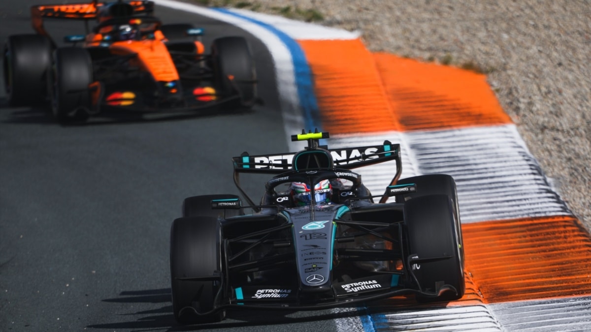 Kimi Antonelli, piloto de Mercedes, en la pasada carrera de F1