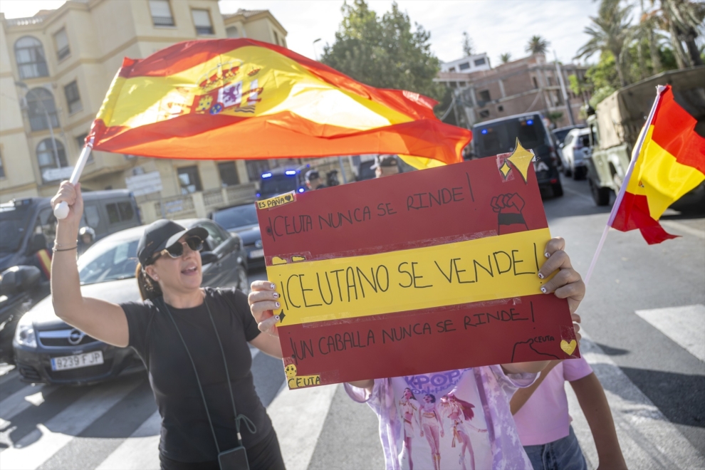 Manifestación en defensa de Ceuta.