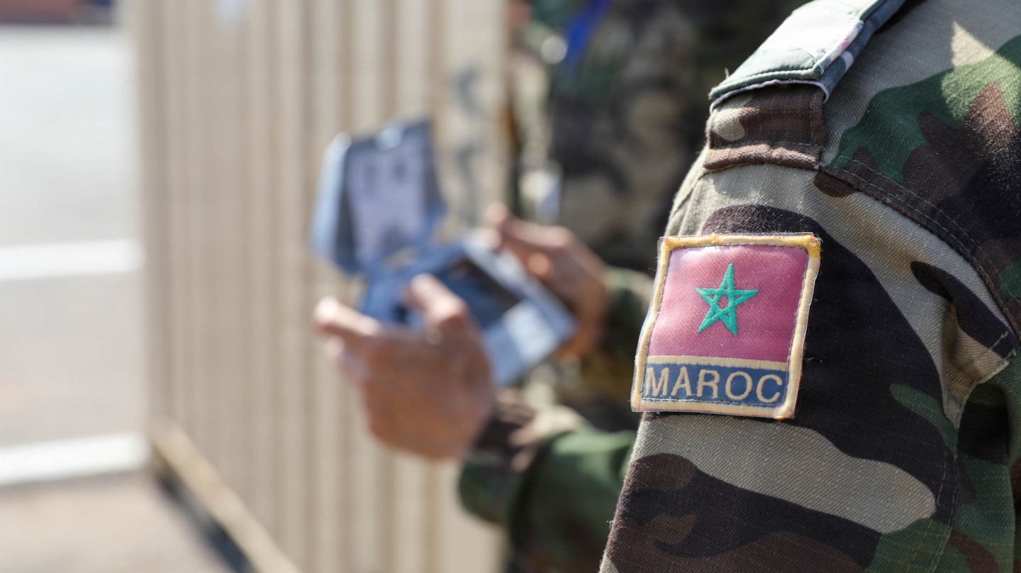 Tropas marroquíes en un ejercicio conjunto con el Ejército de EEUU