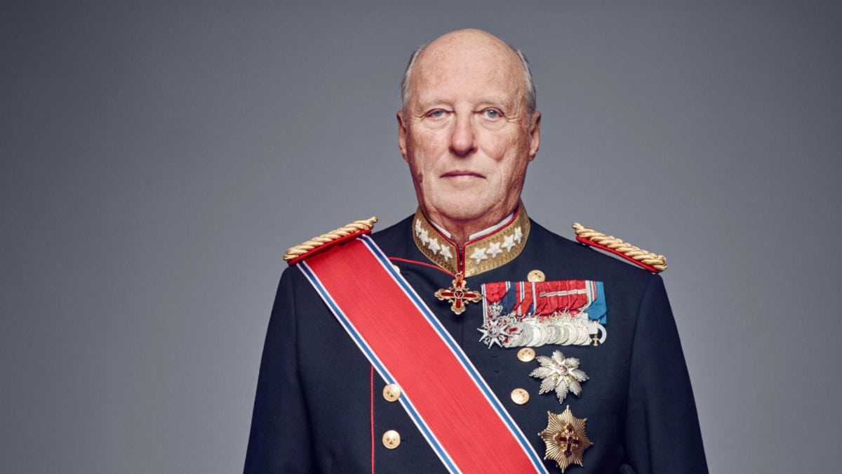 El rey Harald V de Noruega en uno de sus últimos retratos oficiales.