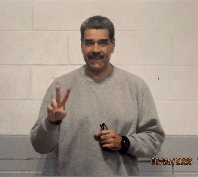 Maduro posa sonriente desde prisión: "Estamos firmes, con el corazón lleno del amor de ustedes"