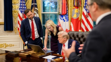 Natalie Harp, la devota asesora que no se despega de Trump: "Eres todo lo que me importa"