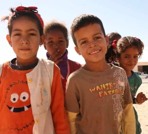 Niños en los campamentos saharauis en Tinduf