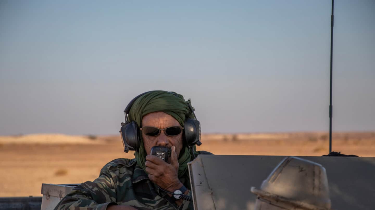 Un miembro del Frente Polisario en los territorios saharauis liberados