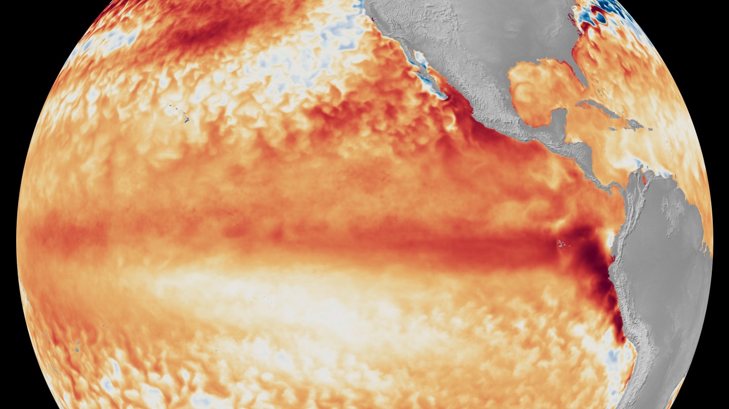Imagen de la formación de El Niño en junio de 2026.