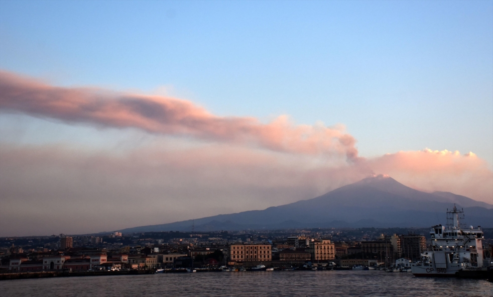 Vista del Etna desde Catania el pasado 11 de julio.