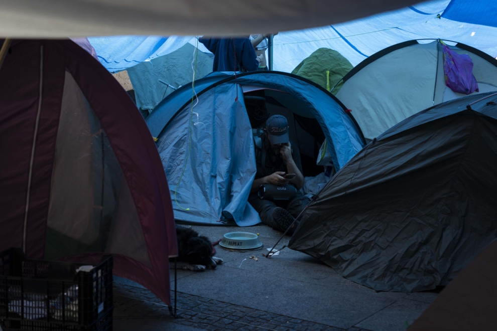 Acampada en Sol del Sindicato de inquilinas.