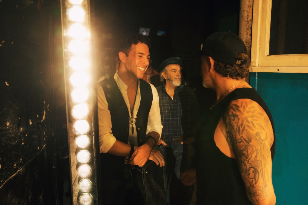 Alejandro Sanz con Pepe Nufrio.