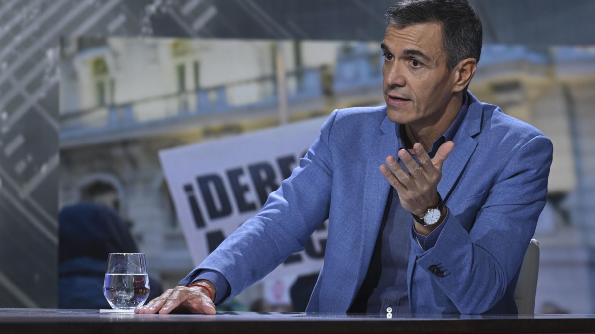 El presidente del Gobierno, Pedro Sánchez, durante su entrevista en La Sexta