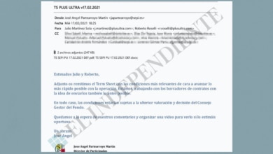 Un exdirectivo de la SEPI asesoró a Plus Ultra para el rescate: "Remito las condiciones para avanzar lo más rápido posible"