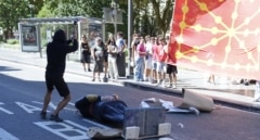 La Ertzaintza investiga la 'decapitación' de una figura de Felipe VI por parte de las juventudes de Sortu