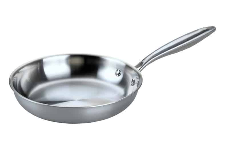 Sartén de acero inoxidable Fackelmann Vita3 de 24 cm con mango de acero