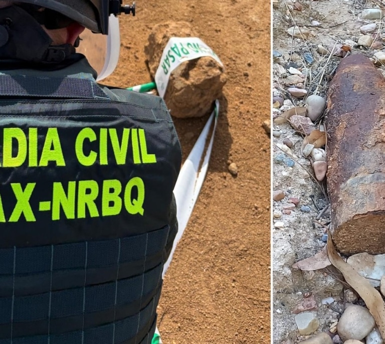 La Guardia Civil detona una bomba de la Guerra Civil encontrada por un vecino en una zona de caza de Sevilla