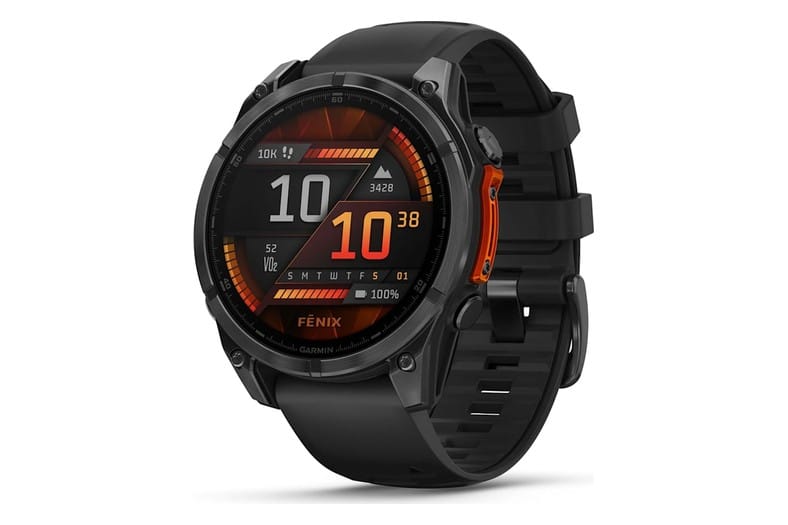 Reloj multideporte Garmin fēnix 8 de 47 mm en negro con pantalla AMOLED