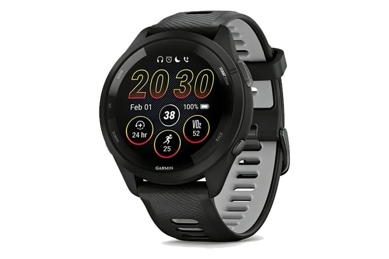 Reloj deportivo Garmin Forerunner 265 en negro con pantalla AMOLED