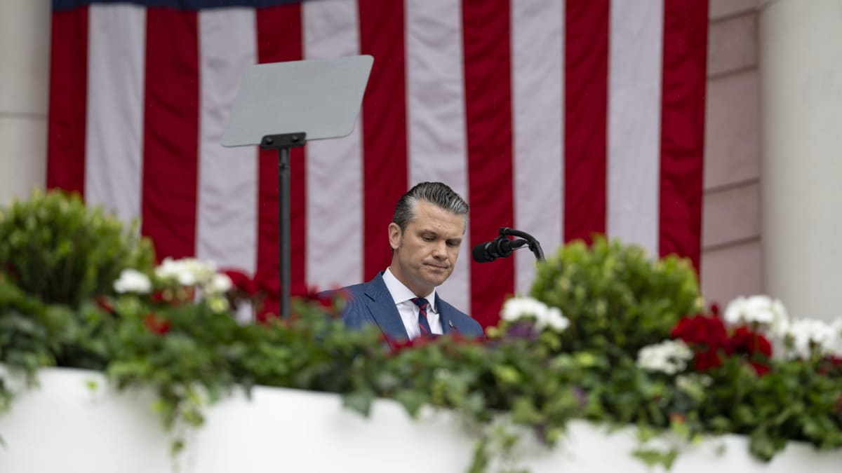 Pete Hegseth, secretario de Defensa de EEUU, en un acto reciente.