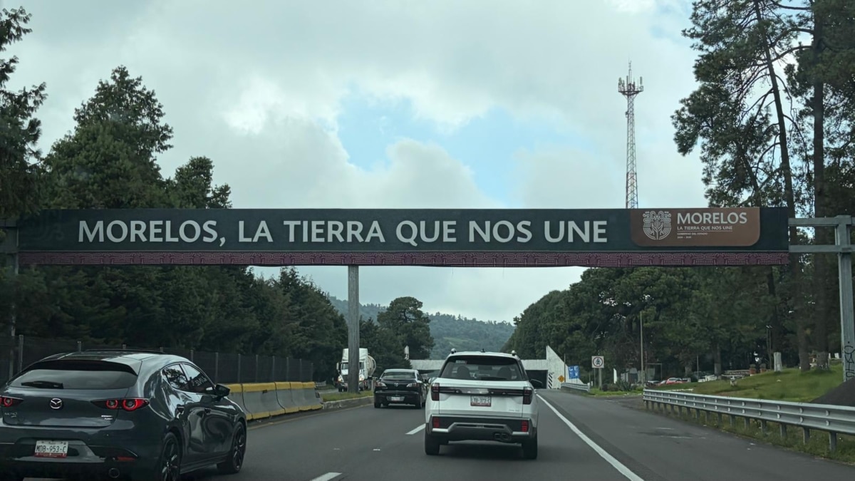Entrada por carretera al Estado de Morelos, México