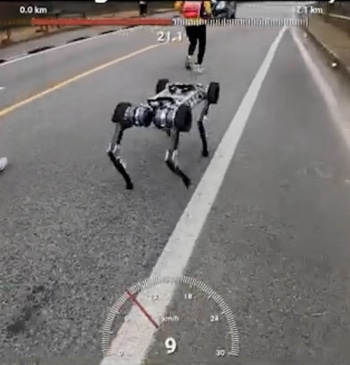 Un robot perro completa una maratón con una sola batería 