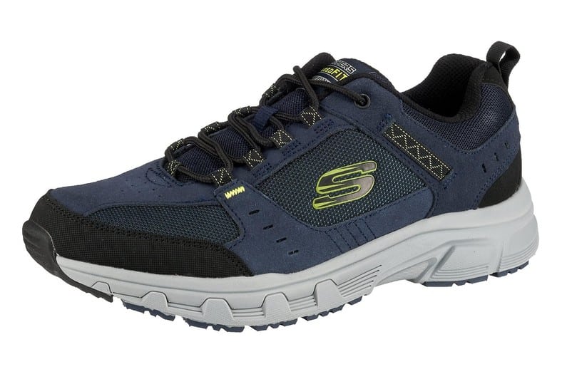 Zapatillas Skechers Relaxed Fit Oak Canyon de hombre en azul marino y verde lima