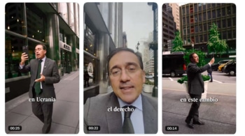 Albares se graba en las calles de Nueva York: "Seguidme en las redes sociales"
