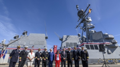 Margarita Robles 'bendice' la llegada del Uss John Basilone, el sexto destructor estadounidense en Rota