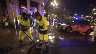 El Casco Viejo de Bilbao inundado por las lluvias que no cesan hasta el domingo