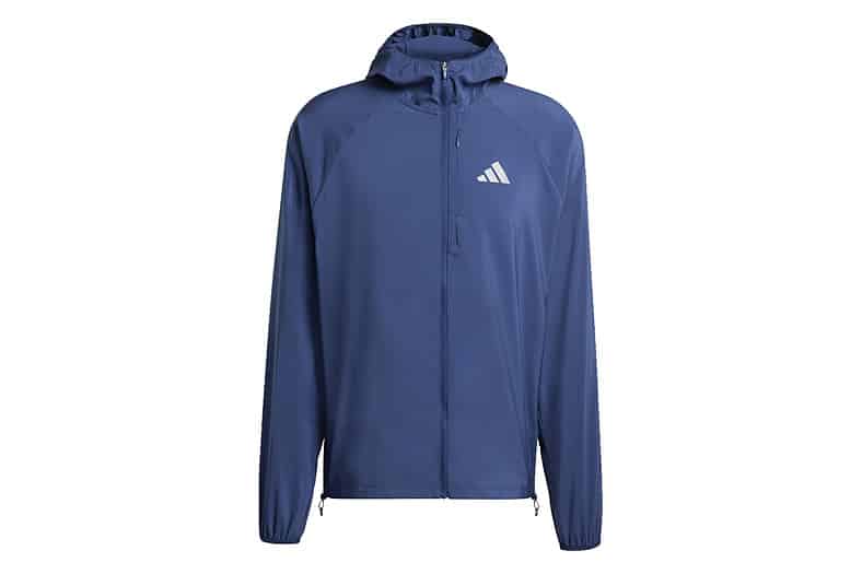 Abrigo de running adidas Adi365 Running Essentials en azul índigo con cremallera frontal, de hombre
