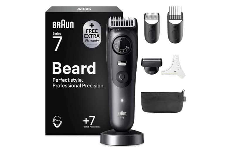 Recortadora de barba Braun Series 7 BT7535 con base de carga y accesorios