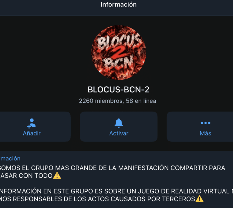 'Blocus', el grupo anónimo que alienta los disturbios por toda España, podría ser investigado por la Audiencia Nacional