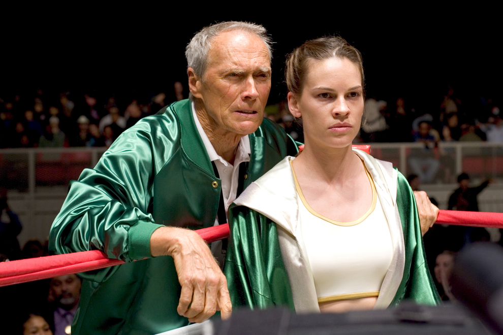 Clint Eastwood y Hilary Swank en 'Million Dolar Baby'