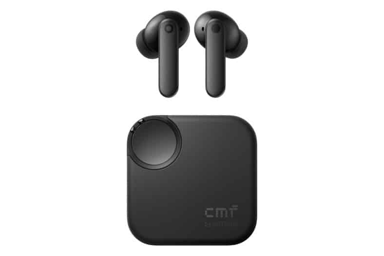 Auriculares inalámbricos CMF by Nothing Buds 2 en gris oscuro con su estuche de carga