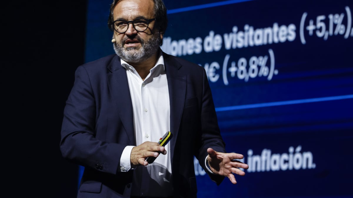 El presidente de Aecoc, Ignacio González, durante el congreso de la asociación de fabricantes y distribuidores.