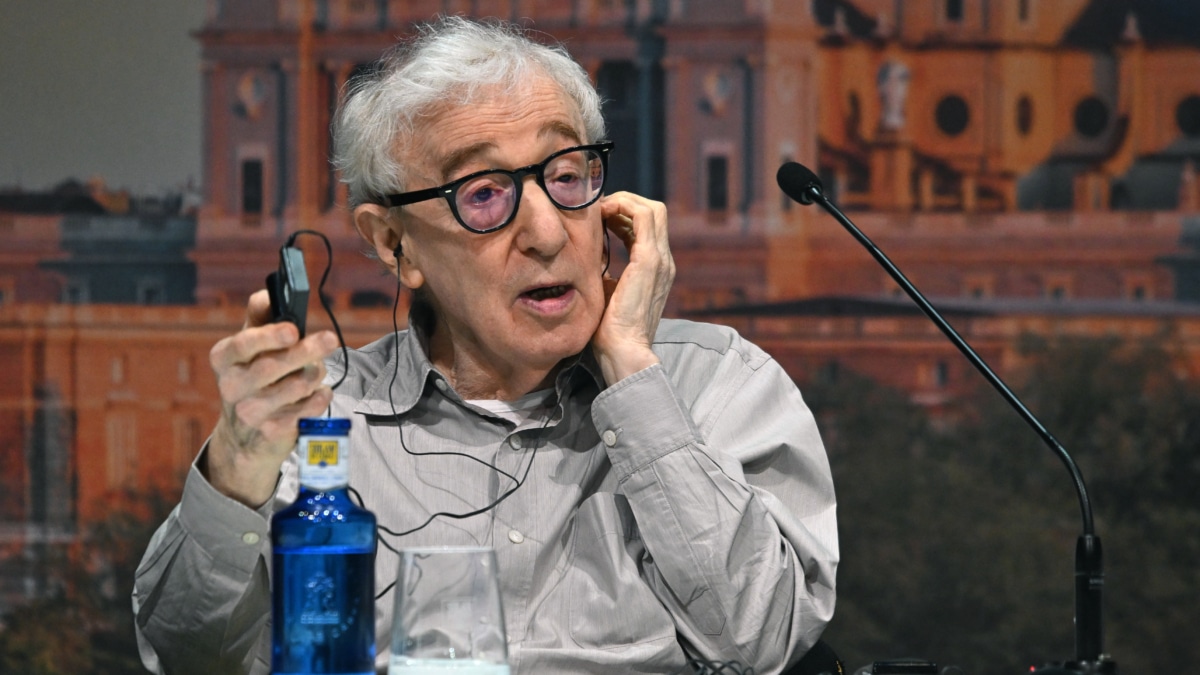 Woody Allen durante la presentación del rodaje de su nueva película a 1 de octubre de 2026, en Madrid