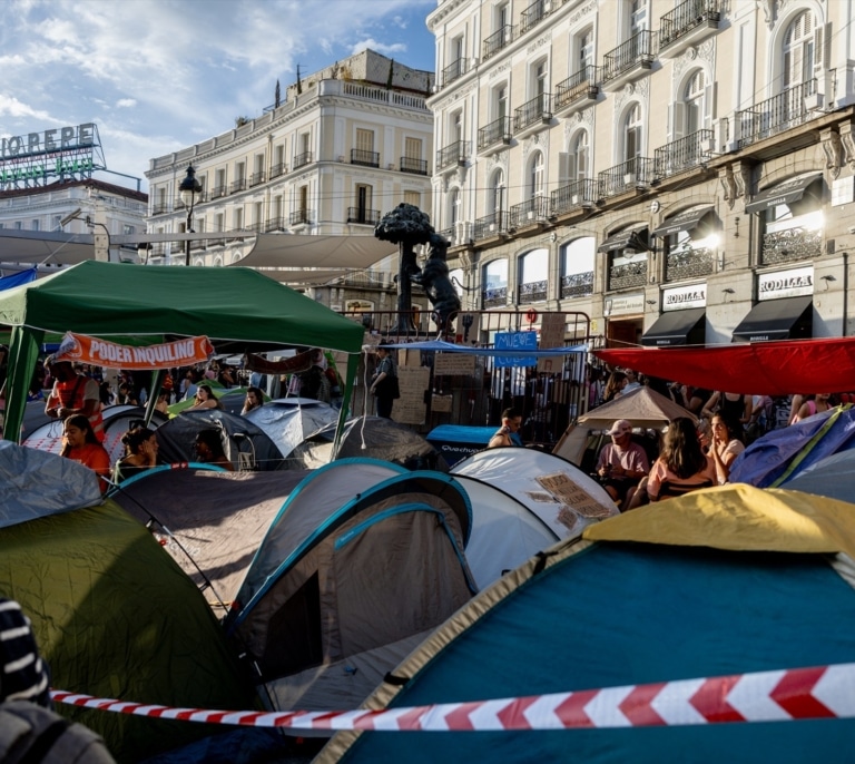 El Tribunal Superior de Justicia de Madrid decidirá sobre las cautelarísimas de Ayuso para desalojar la acampada de Sol