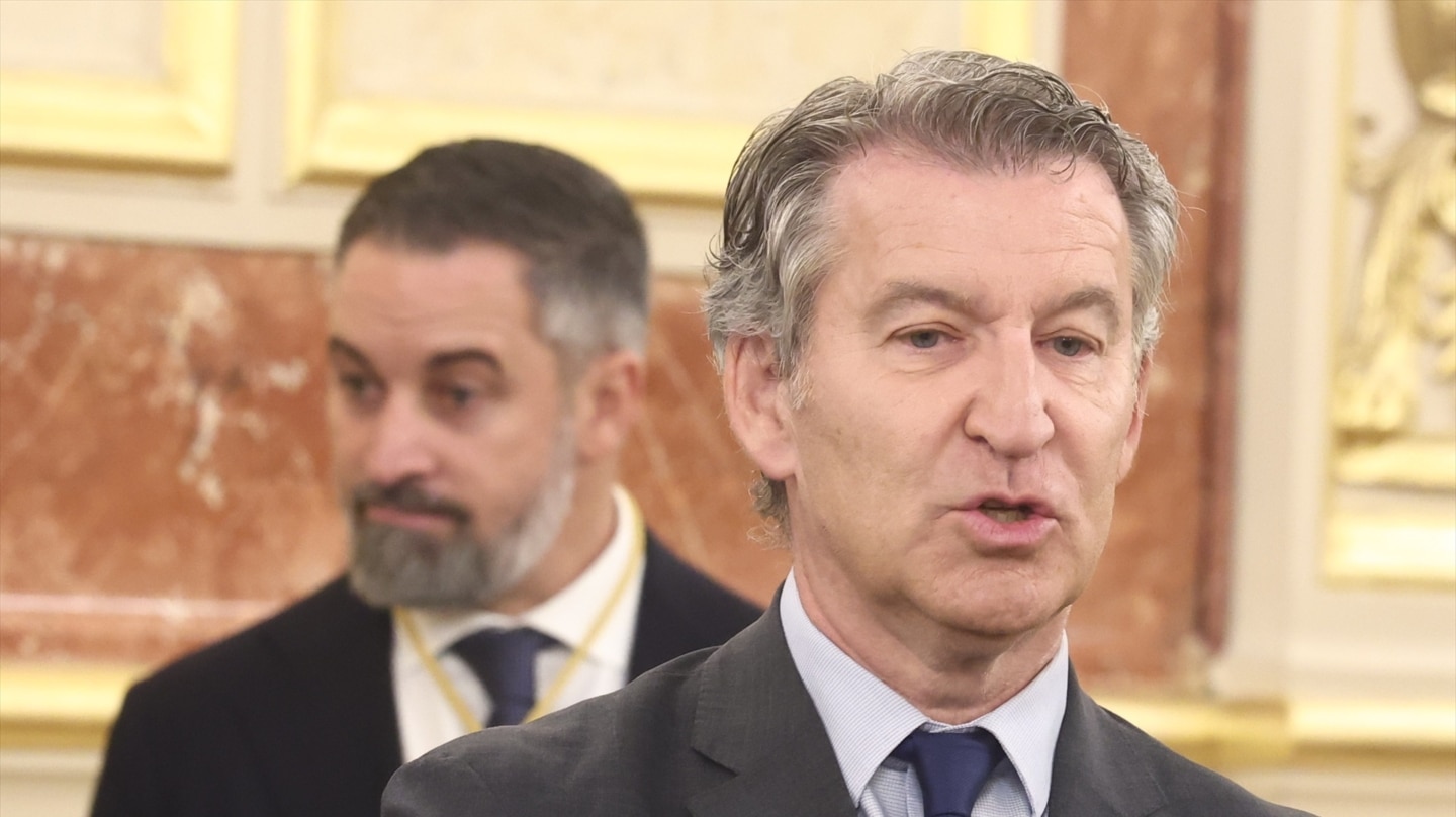 Alberto Núñez Feijóo y Santiago Abascal en una imagen de archivo