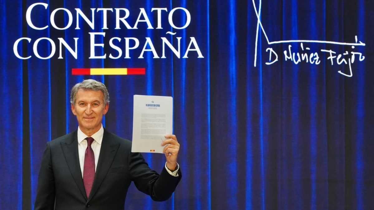 Núñez Feijóo muestra su "Contrato con España"