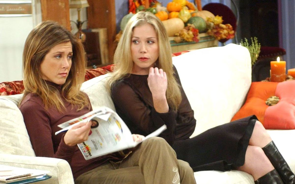 Jennifer Aniston (Rachel) y Christina Applegate (Amy) en 'Friends'