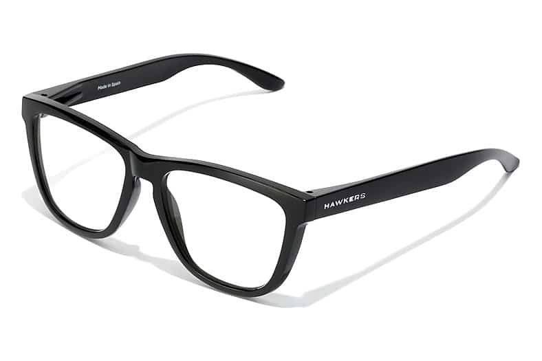 Gafas Hawkers One unisex con montura negra y lente transparente con filtro de luz azul