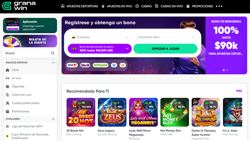 Granawin casino online Argentina