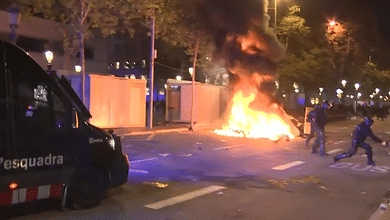 Disturbios en Barcelona terminan con saqueos en comercios y varios detenidos por los Mossos