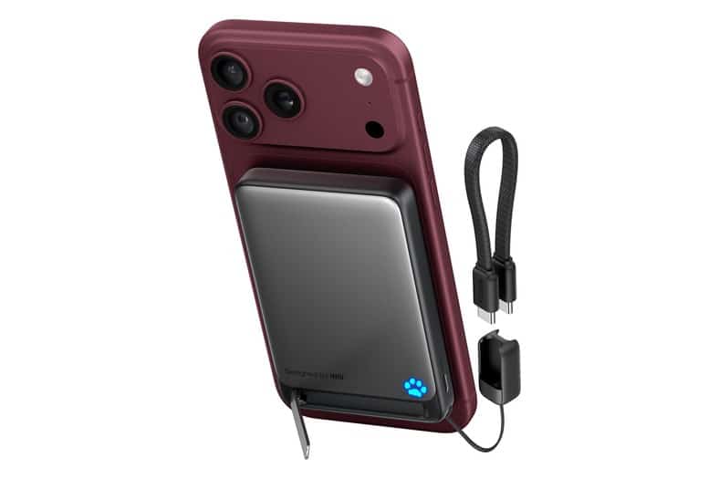 Batería externa magnética INIU de 10.000 mAh, fina, con soporte plegable para el móvil