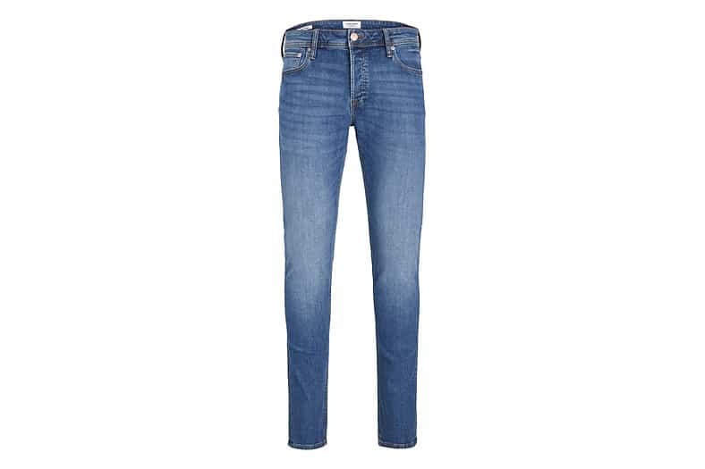 Vaqueros slim JACK & JONES Glenn de hombre en azul con lavado desgastado