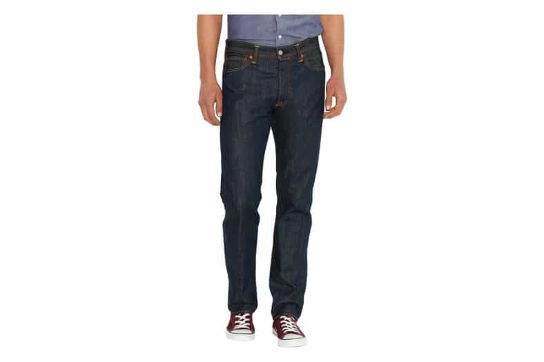 Vaqueros de hombre Levi's 501 Original Fit azul oscuro de corte recto con bragueta de botones